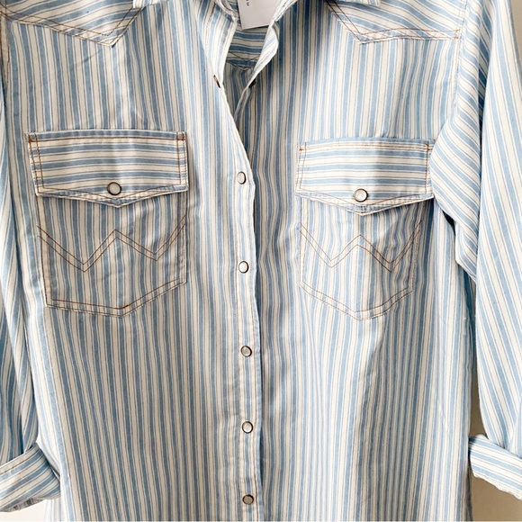 NWT Blue B Collection Stripped Button-down - Picture 2 of 6